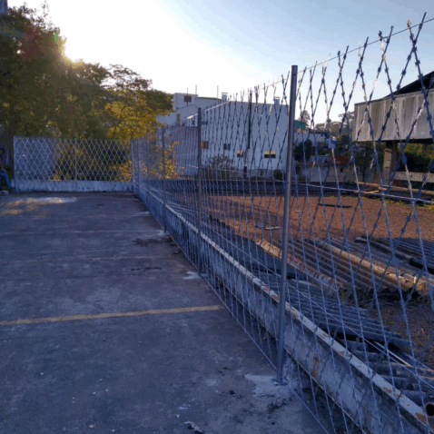 Rede laminada galvanizada instalada